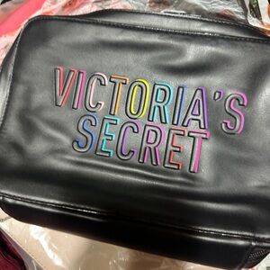 Victoria's Secret Black Bag with Rainbow Logo